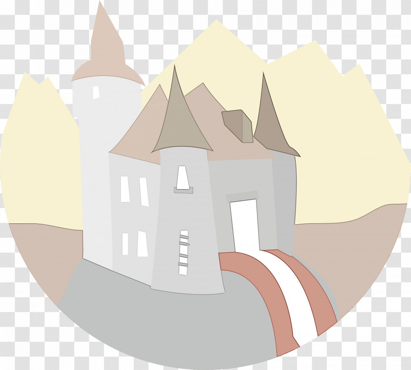 Castle Building House Logo Transparent PNG