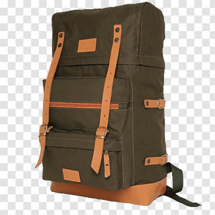Bag Backpack Canvas Green Leather - Pocket Transparent PNG