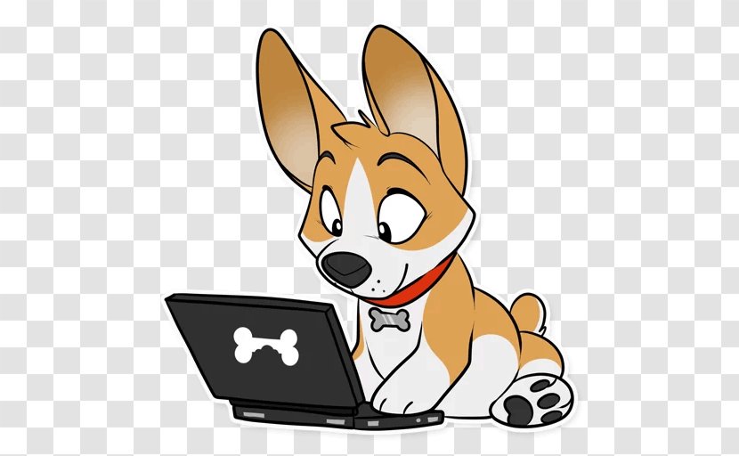 Dog Breed Pembroke Welsh Corgi Sticker Telegram - Tail - Puppy Transparent PNG