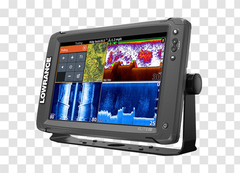 Lowrance Elite-12 Ti Touch TotalScan Combo Chartplotter Fish Finders With Transom Mount Transducer Electronics - Gps Mounts Transparent PNG