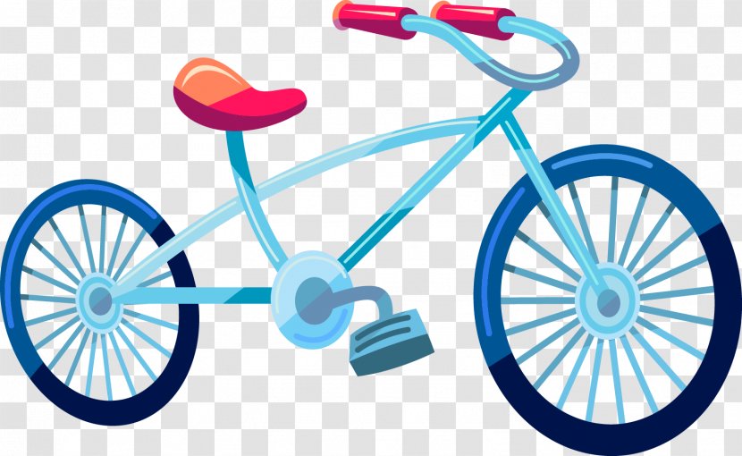 Bicycle Motorcycle Download - Accessory - Vector Lovely Blue Bike Transparent PNG