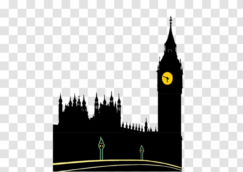 Big Ben Palace Of Westminster London Eye T-shirt Silhouette - Tshirt - Rise Transparent PNG