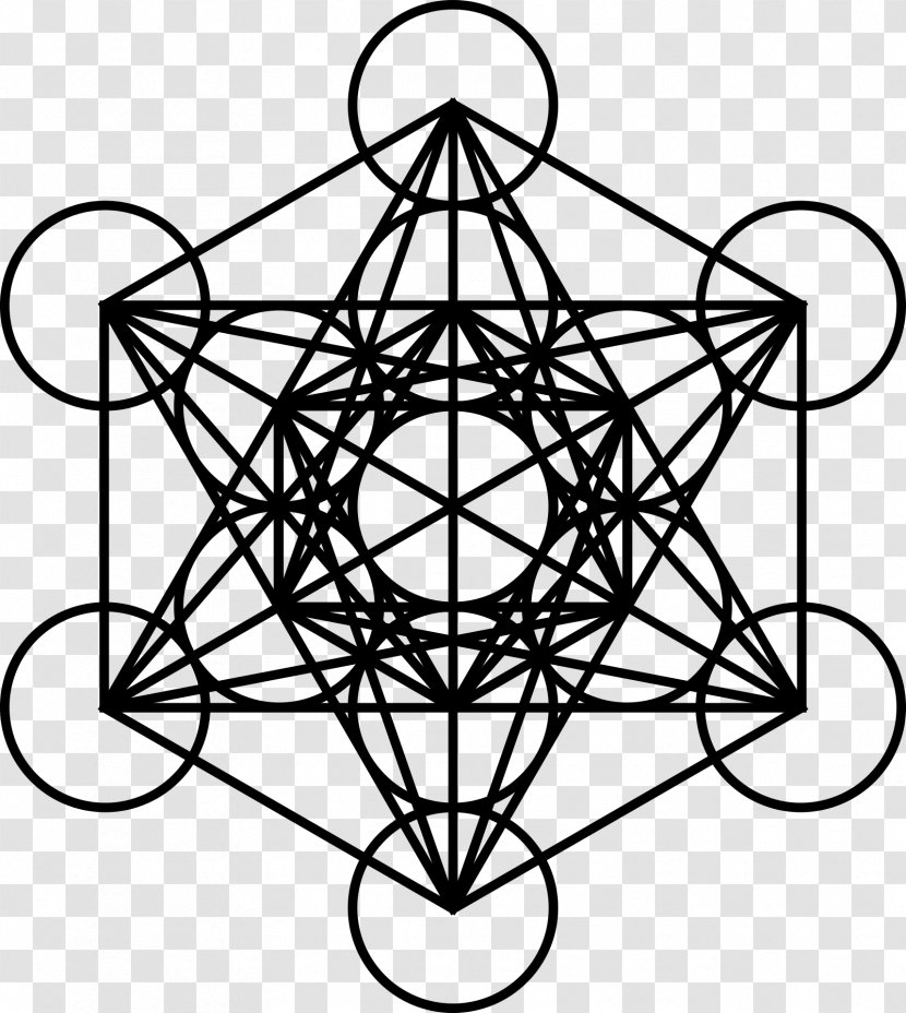 Metatron's Cube Overlapping Circles Grid Sacred Geometry Transparent PNG