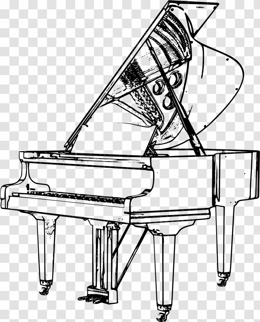 Piano Cartoon - Musical Keyboard - Digital Electronic Instrument Transparent PNG