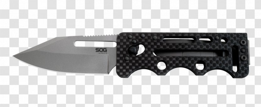 Pocketknife Multi-function Tools & Knives SOG Specialty Tools, LLC VG-10 - Utility Knife - Carbon Fiber Transparent PNG