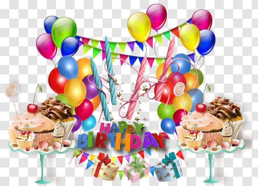 Birthday Cake Balloon Torte Party - Confectionery Transparent PNG