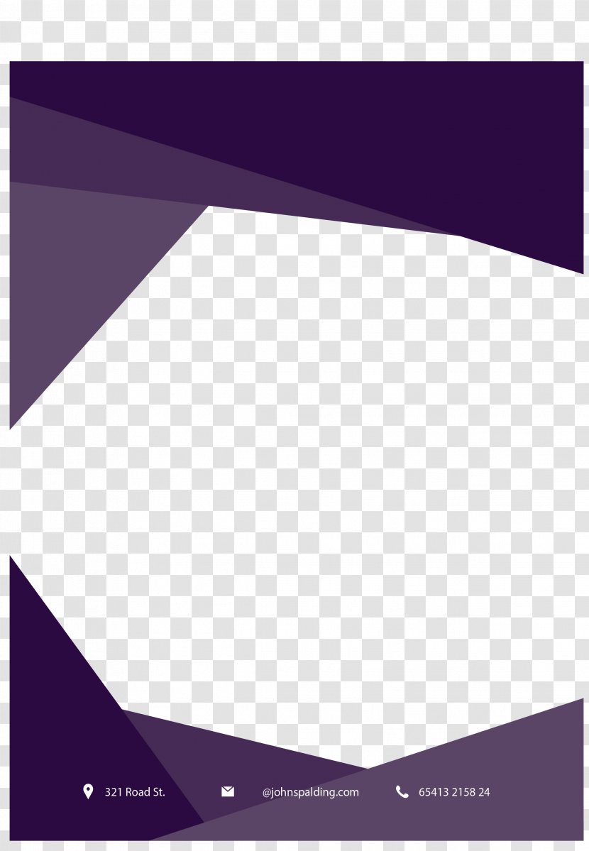 Purple Paper Flyer - Art - Business Border Transparent PNG