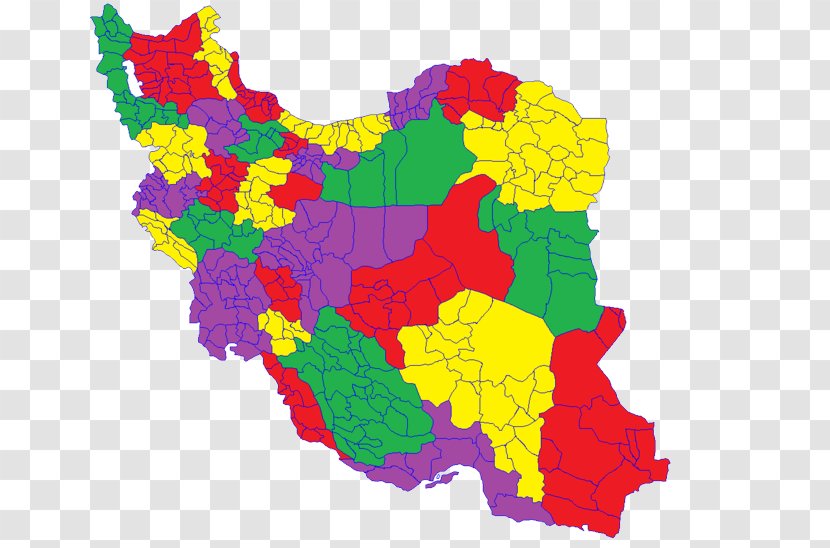 Iran Map Administrative Division - Royaltyfree Transparent PNG