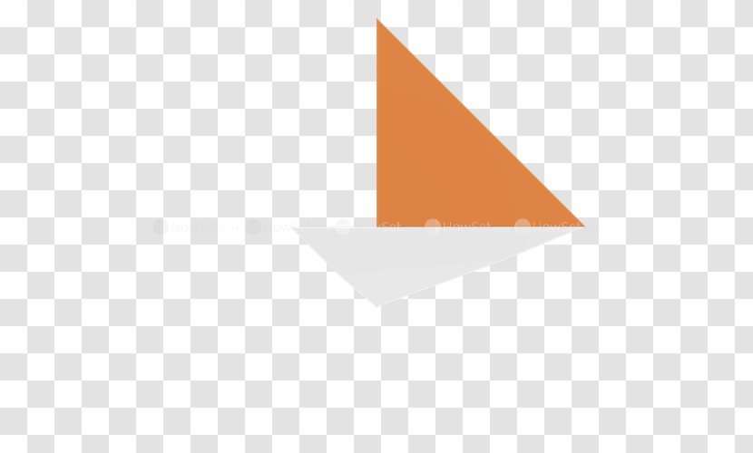 Paper Triangle Origami - Orange - Boat Transparent PNG