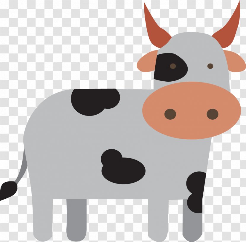 Cattle Horse Euclidean Vector Clip Art - Like Mammal - Simple Cow Transparent PNG