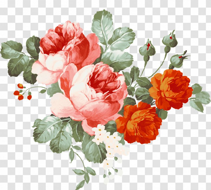 Flower Watercolor Painting Clip Art - Floral Design - Peonies Transparent PNG