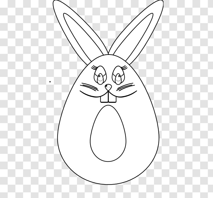 Domestic Rabbit Black And White Easter Bunny Clip Art - Cartoon - Gray Transparent PNG