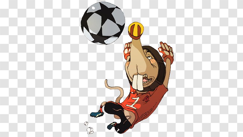 Zodiac Rat Drawing Illustration - Ball - Footballer Of Transparent PNG