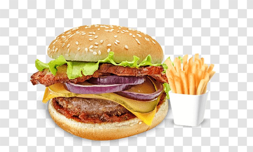 French Fries Cheeseburger Hamburger Fast Food Whopper - Pizza Transparent PNG