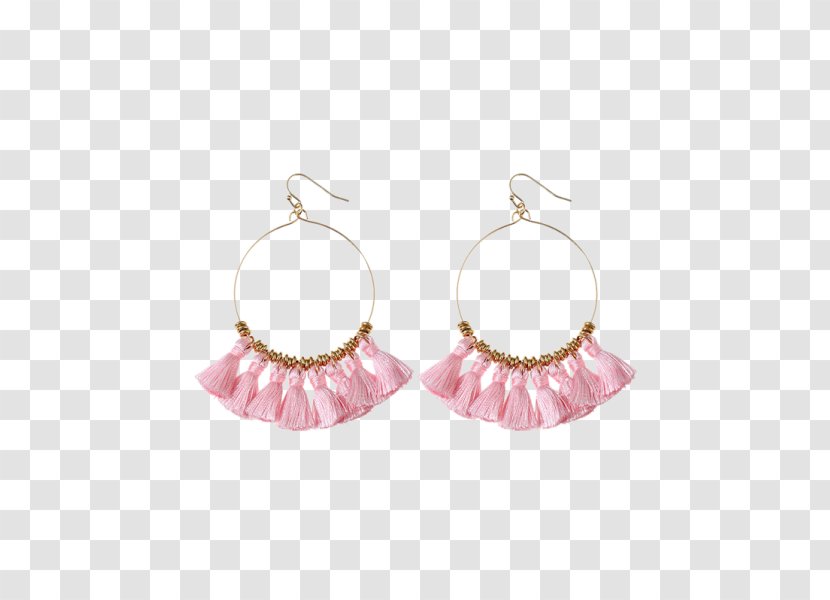 Earring Tassel Gold Jewellery Thread - Clothing Accessories - Pink Drop Transparent PNG