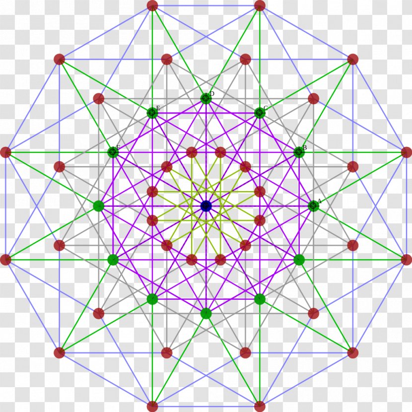 Geometry Four-dimensional Space Hypercube Symmetry - Sacred Transparent PNG