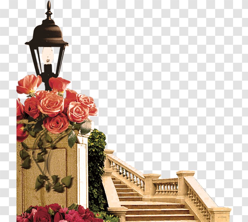 Villa Gratis Building - Petal - Flower Stairs Transparent PNG