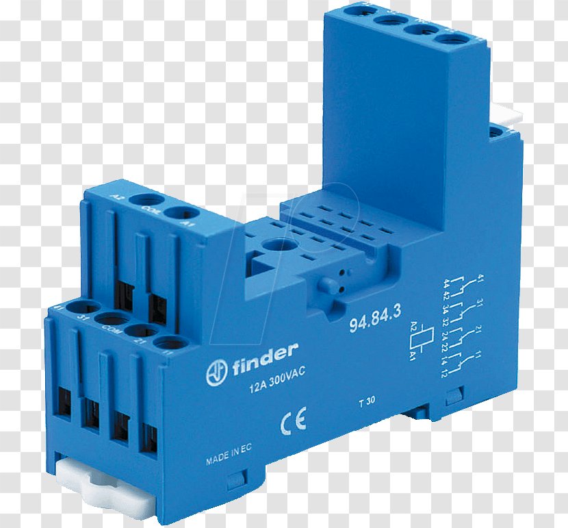 Electrical Connector Relay Finder DIN Rail Network Socket - Ground Transparent PNG
