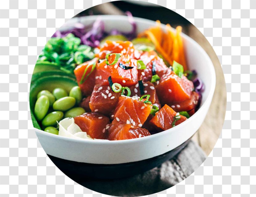 Poke Sushi Cuisine Of Hawaii Japanese Salmon - Yellowfin Tuna Transparent PNG