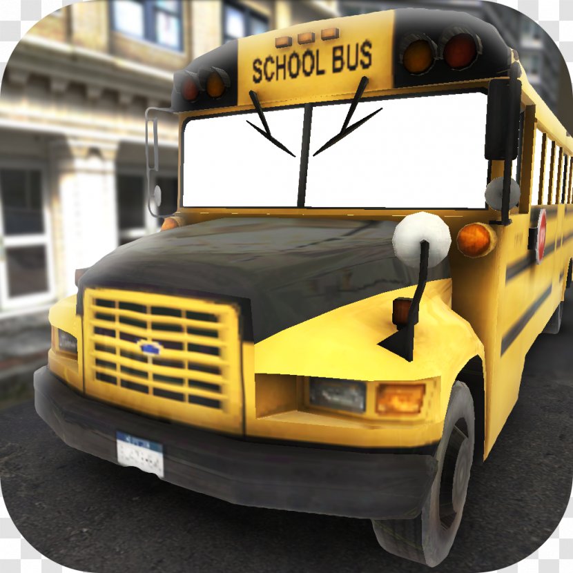 School Bus Car Bedazzled Gems - Truck Driver Transparent PNG