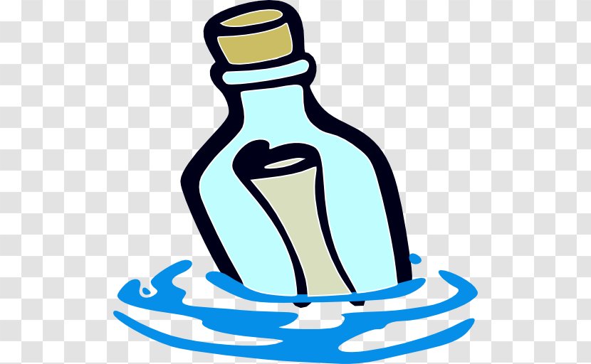 Message In A Bottle Drawing Clip Art - Cartoon Transparent PNG