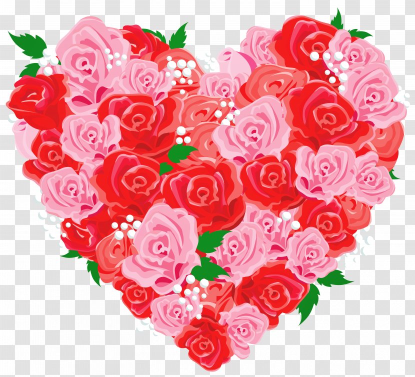Heart Rose Love Valentine's Day Clip Art - Cliparts Transparent PNG
