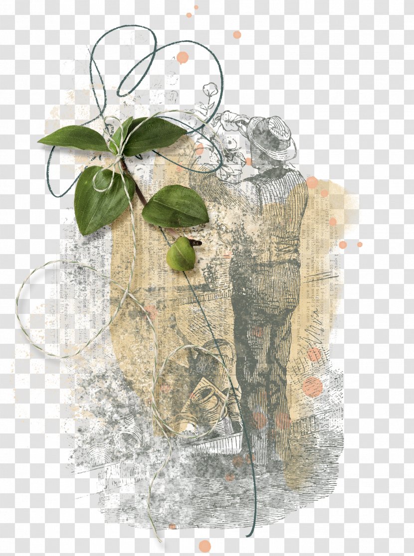 Paper Collage - Tree - European Style Material Transparent PNG