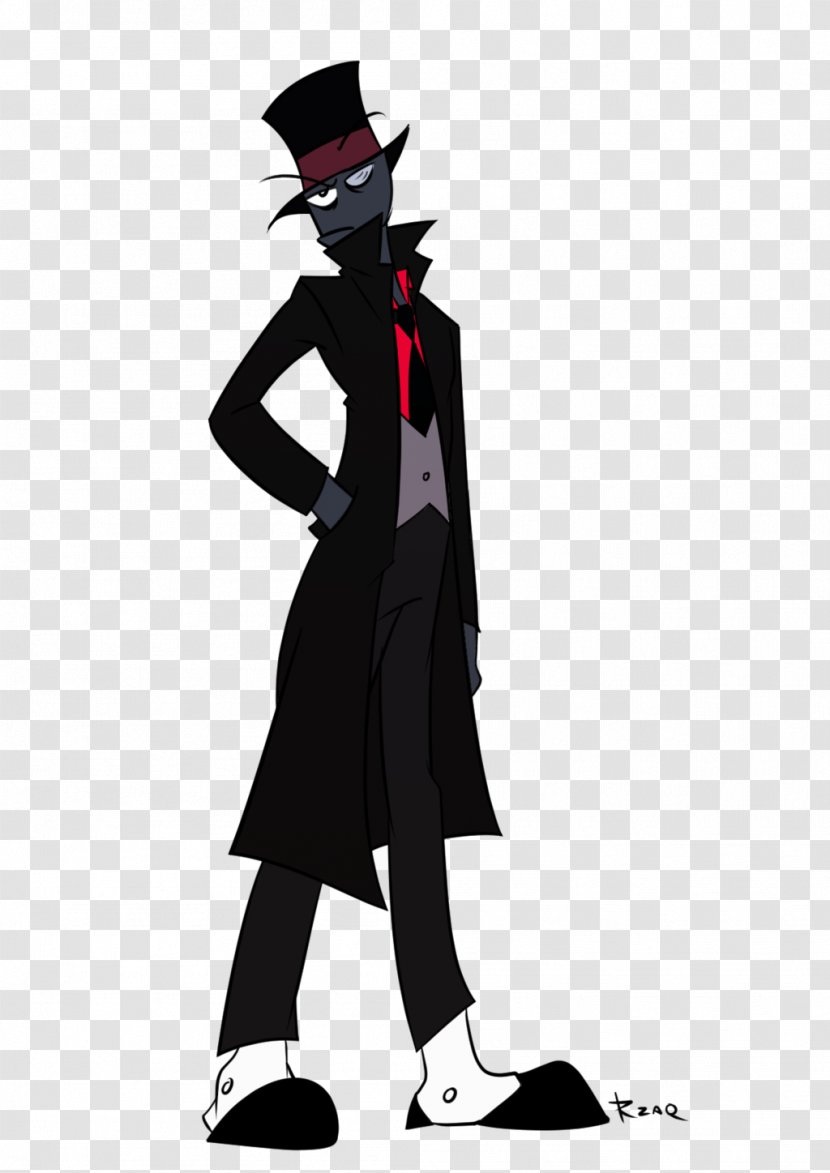 Black Hat Villain Character Drawing Costume - Formal Wear Transparent PNG