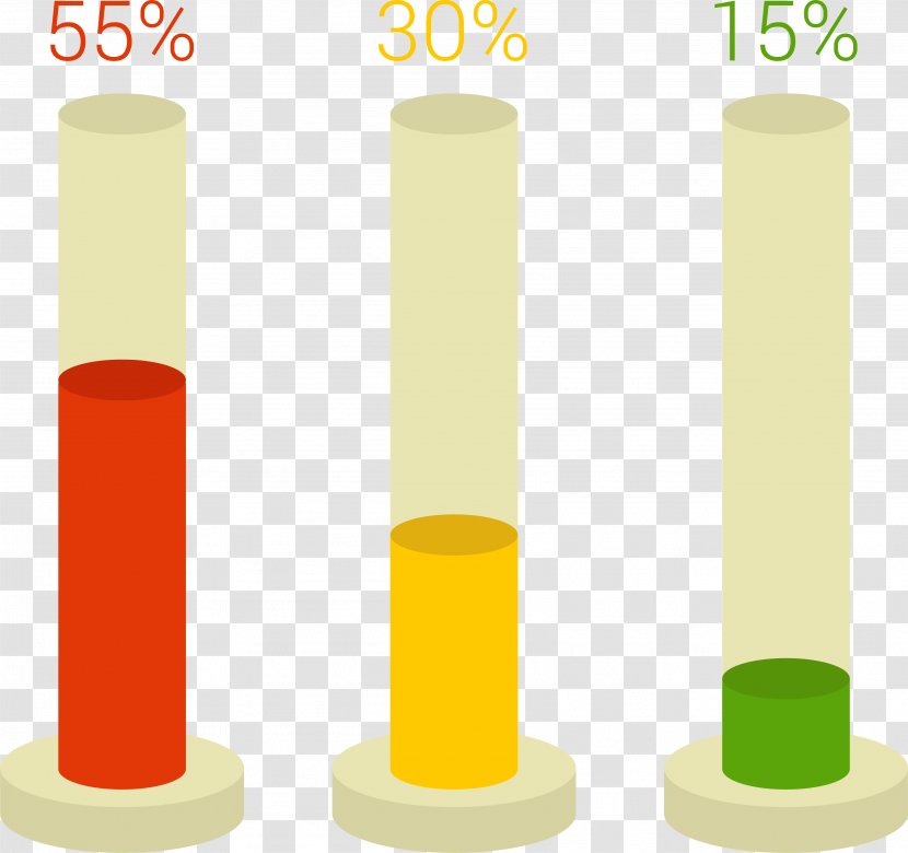 Yellow Font - Cylinder - Ppt Column Diagram Transparent PNG