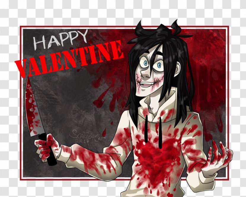 Valentine's Day Creepypasta Jeff The Killer Slasher YouTube - Tree Transparent PNG