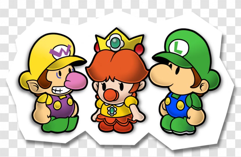 Paper Mario Luigi Princess Peach Super World 2: Yoshi's Island - Artwork Transparent PNG