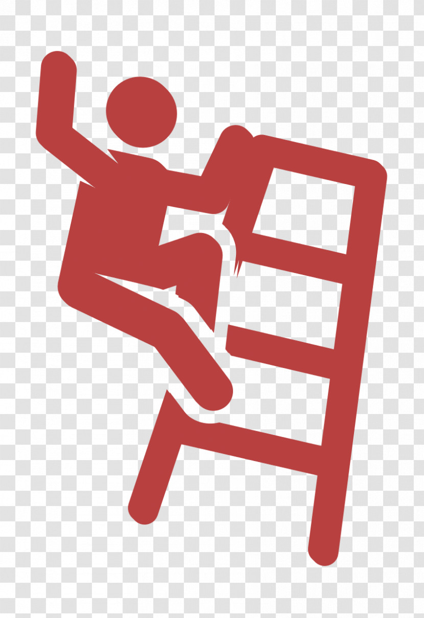 Ladder Icon Accident Icon Insurance Human Pictograms Icon Transparent PNG