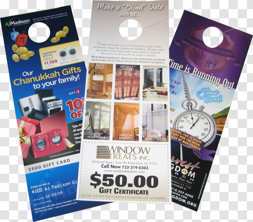 Advertising Door Hanger Paper Printing Cimpress - Business Cards - Design Transparent PNG