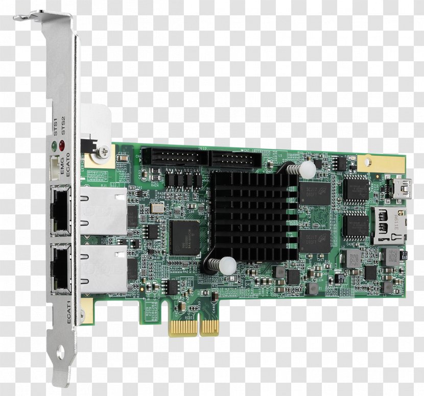 PCI Express Conventional EtherCAT Gigabit Ethernet Motion Control - Computer Component - Bus Transparent PNG