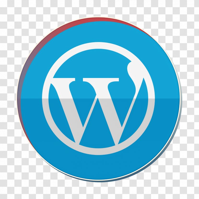 Wordpress Icon - Symbol Electric Blue Transparent PNG
