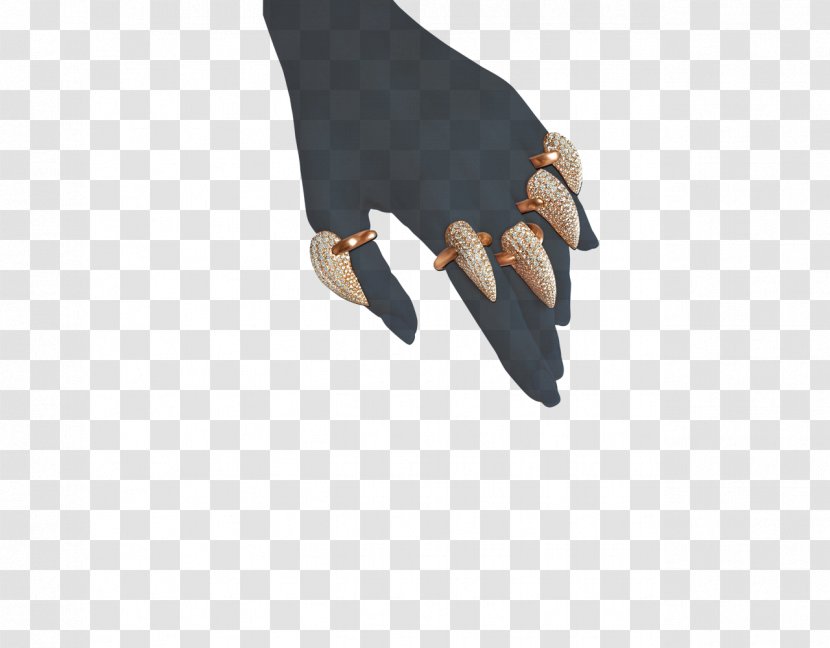 Finger Shoe Glove - Gold Jewelery Transparent PNG