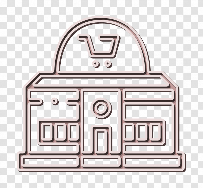 Urban Building Icon Mall Icon Supermarket Icon Transparent PNG