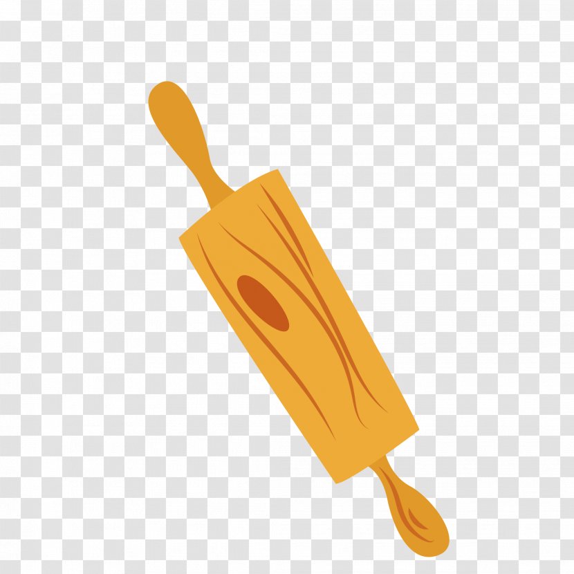 Rolling Pins Kitchen Cookware Cartoon - Yellow - Pin Transparent PNG
