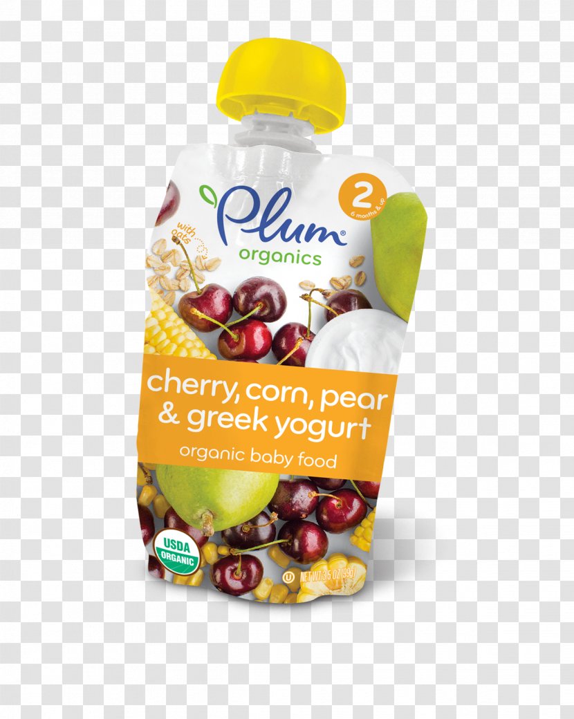 Organic Food Baby Greek Cuisine Yogurt - Rice - Cherry Transparent PNG