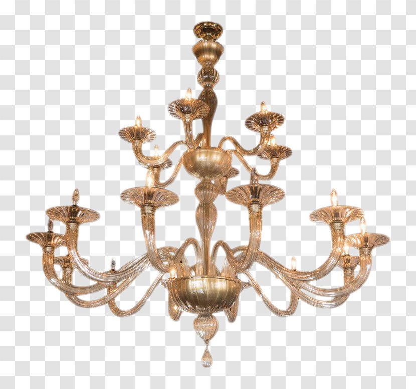 Murano Glass Chandelier Barovier & Toso Transparent PNG