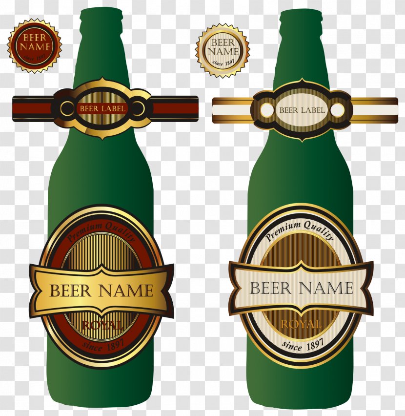 Beer Bottle Wine - Icon Vector Transparent PNG