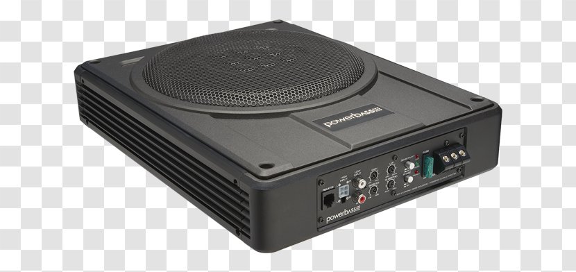 PowerBass L-1204D 12-Inch L-Series Subwoofer Loudspeaker Enclosure Amplifier - Stereo - Audio Eq Carpeted Transparent PNG