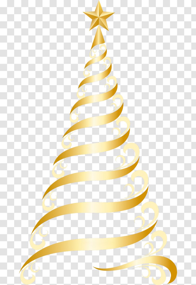 Christmas Tree Ornament Clip Art - Holiday - Transparent Golden Deco Clipart Transparent PNG