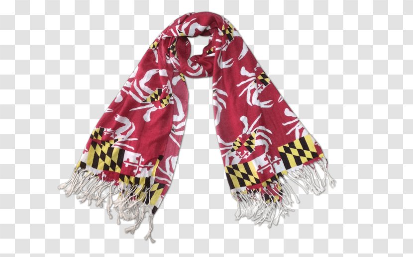 Scarf Baltimore Clothing Hutzler's Shawl - Flag Of Maryland - Red Exquisite Pattern Transparent PNG