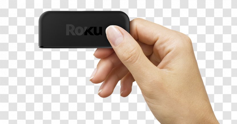 Roku Express Streaming Stick 3800R Media Digital Player - Gadget - Hand Holding Phone Transparent PNG