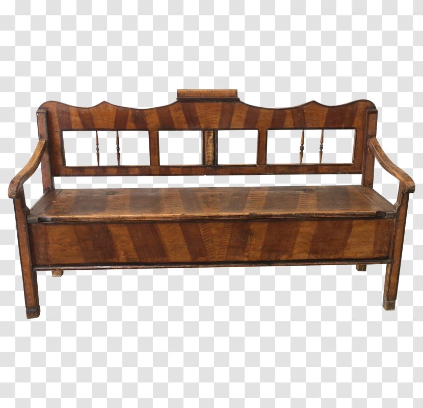 Bench Seat Antique Furniture Couch - Hardwood Transparent PNG