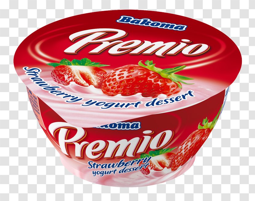 Bakoma Sp. Z O. Strawberry Crème Fraîche Yoghurt Dessert - Private Limited Company - Yogurt Transparent PNG
