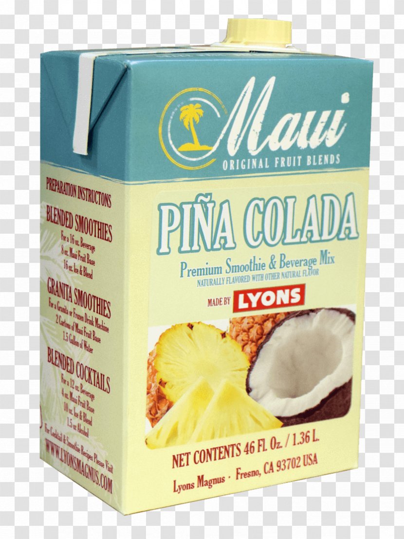 Piña Colada Cream Smoothie Citric Acid - Ice Tea Splash Transparent PNG