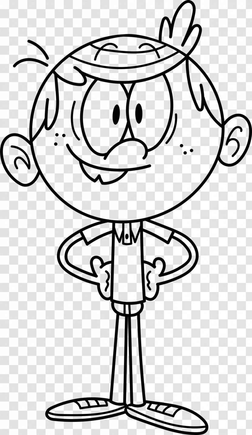 Lincoln Loud Black And White Drawing Line Art Clip - Monochrome Transparent PNG