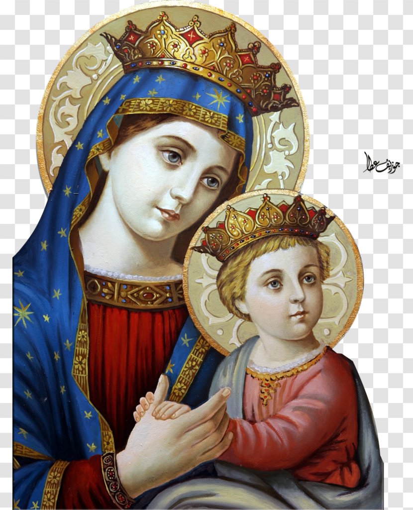 Mary Our Lady Of Perpetual Help Madonna Eastern Orthodox Church Icon - Christian Art Transparent PNG